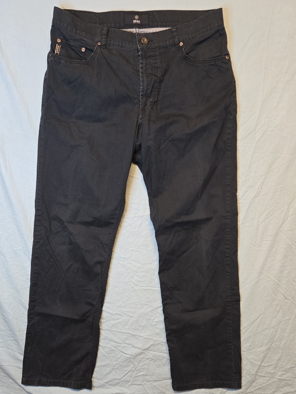 Brax Feel Good Cooper Fan Dark Blue Casual Straight Leg Cotton Pants
